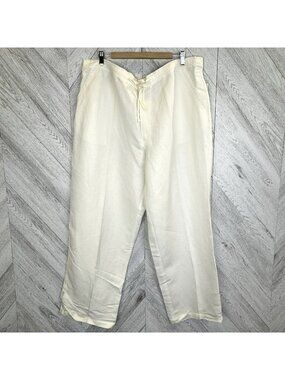 Cubavera Mens Pants 2XL Linen Blend Drawstring Casual Beach Summer Relaxed NWT
